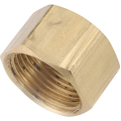Anderson Metals 730081-06 Compression Cap, Brass, 3/8 In. - Quantity 10