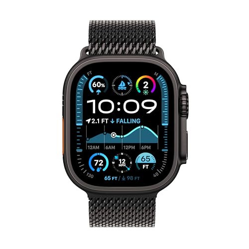 Apple Watch Ultra 2 [GPS + Cellular 49mm] Smartwatch, Sport Watch with Black Titanium Case with Black Titanium Milanese Loop - Medium. Fitness Tracker, Precision GPS, Action Button, Carbon Neutral by Apple - Image 2