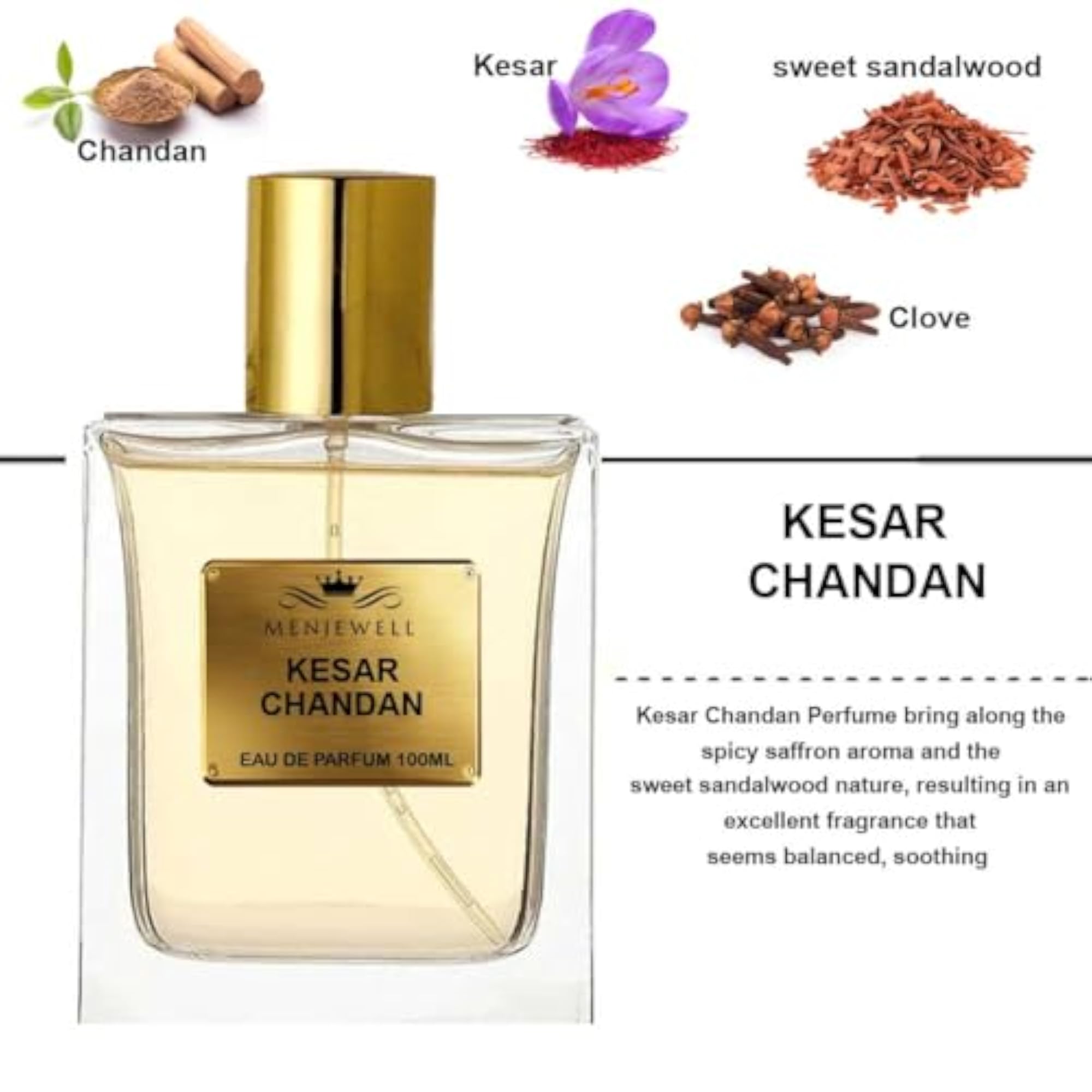 Kesar Chandan Perfume for Men & Women, 100ml