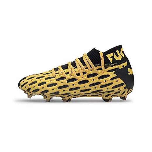 PUMA Unisex barn Future 5.1 Netfit Fg/ag Jr fotbollsskor, Gul ultrasgul puma svart, 36 EU