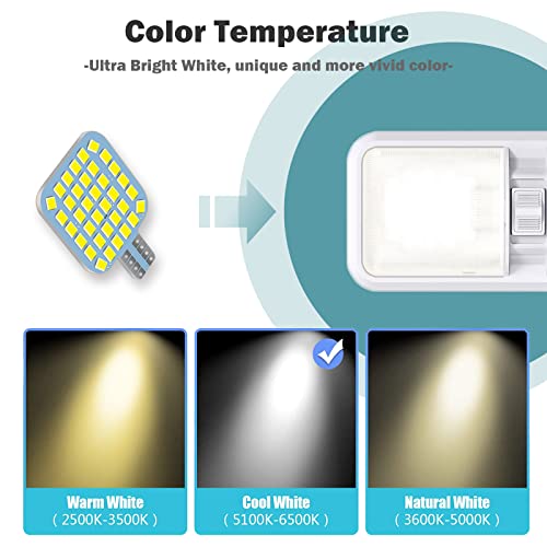 10Pcs T10 921 922 912 194 Rv Interior Led Light Bulbs, Super Bright Led Bulbs Replacement Lighting 36-Smd 2835 6500K Cool White For 12V Rv Camper Trailer Motorhome Boat Dome Car Marine Indoor Light #TOP4
