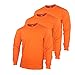 Safety High Visibility Long Sleeve Construction Work Shirts, Orange, Size Medium