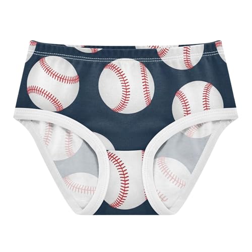 Cotton Toddler Underwear Floral White Baseball Red Stripes Blue Panties for Girl Aesthetic Kids Briefs Undies 2t