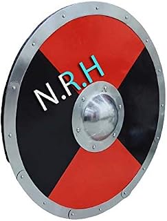 Armour Viking Shield - Escudo de Madera (76,2 cm), Color Rojo y Negro