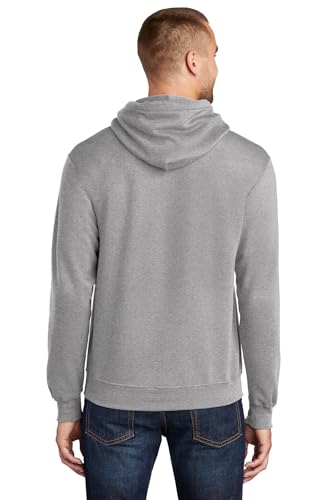 Port & Co Fleece Pullover Hooded Sweatshirt-PC78H-L-Athletic Heather3