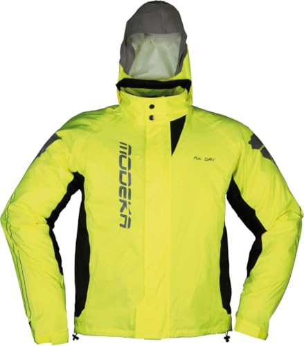 Modeka AX-Dry II Unisex Rain Jacket (Yellow/Black), XL