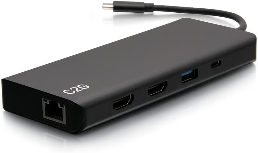 Hub USB-C 9 en 1 C2G con HDMI, Ethernet, 60W PD - 4K 30Hz
