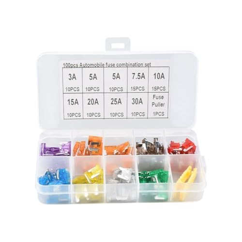 100 Pcs 10 Specifications Automotive Fuse 2A 3A 5A 7.5A 10A 15A 20A 25A 30A 35A Car Fuse LiGniter Vehicle Bulb Insure Insert New 2026 Electronic & Accessories