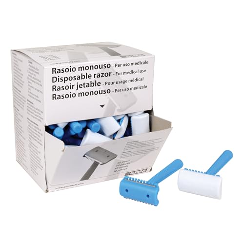 GIMA SUMBOW HOLDING MEDICAL INSTRUMENTS SM70022-1D Chirurgische Rasiermesser, Einzelklinge mit Kamm (50-er pack)