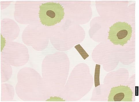 MARIMEKKO Pieni Unikko Acrylic Coated Placemat Refine Your Dining Room with Our Iconic Floral Table Decor Stylish, Colorful Placemats to Elevate Your Dining Experience 16.54" x 2.20"