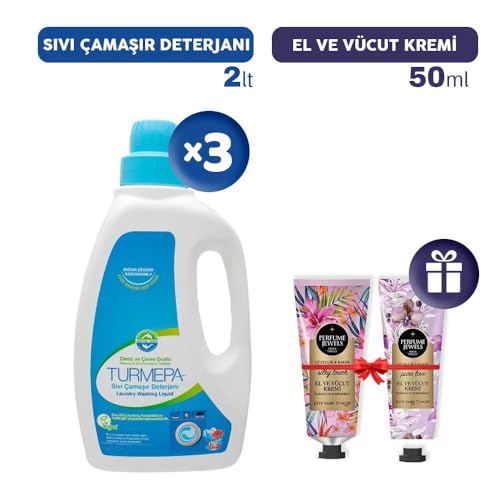Sıvı Çamaşır Deterjanı 2 L x 3, El Kremleri Hediye