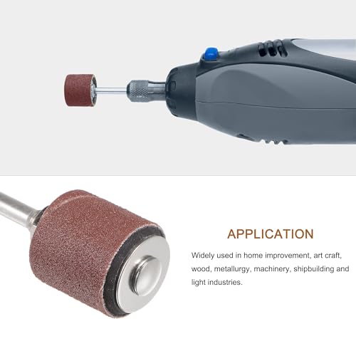 uxcell Conjunto de 50 peças de lixa de 2,5 cm de lixa de gramatura 120 com 2 peças de mandris de tam
