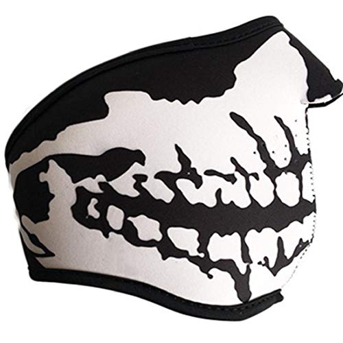 La Mitad de la mascarilla del Esqueleto Humano Mitad de la Cara de la máscara a Prueba de Viento Caliente de la Personalidad del respirador para Montar a Caballo al Aire Libre de la Motocicleta Snow