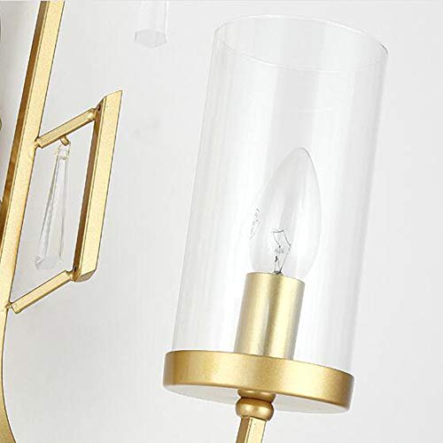 Lampe de mur en cristal luxe léger E14 au style européen moderne
