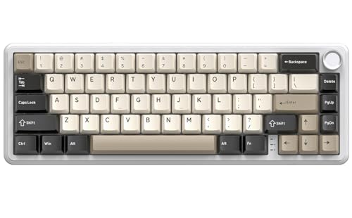 ATTACK SHARK X66 Gasket Wireless Mechanical Keyboard with Volume Knob,60% Bluetooth/2.4GHz/Wired Gaming Keyboard,RGB Backlit,Side Printed PBT Keycaps,66 Keys Hot Swappable for PC/MAC (Cheese) -  MAMBASNAKE