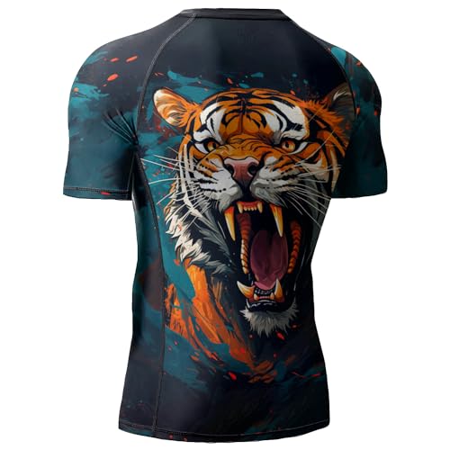 BJJ Rash Guard, Ultra Soft Compression Shirt, Rash Guard Men Jiu Jitsu Short Sleeve Breathable Fabric2