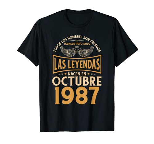 Cumpleaños Hombre Regalos Las Leyendas Octubre 1987 Camiseta