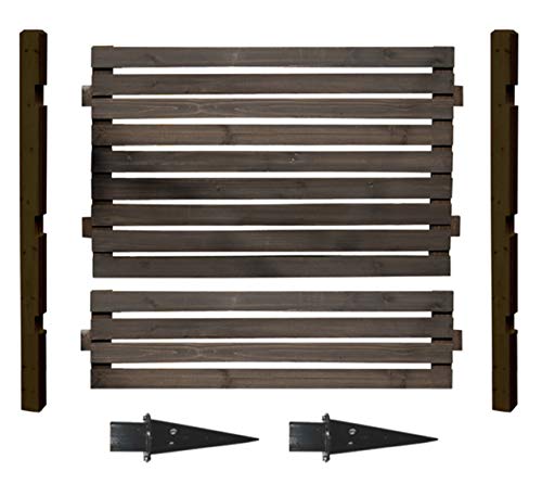 ガーデンガーデン ボーダーフェンス スタンダード ミドルタイプ1面用セット(埋め込み金具) ダークブラウン BFST-MDUB-DBR