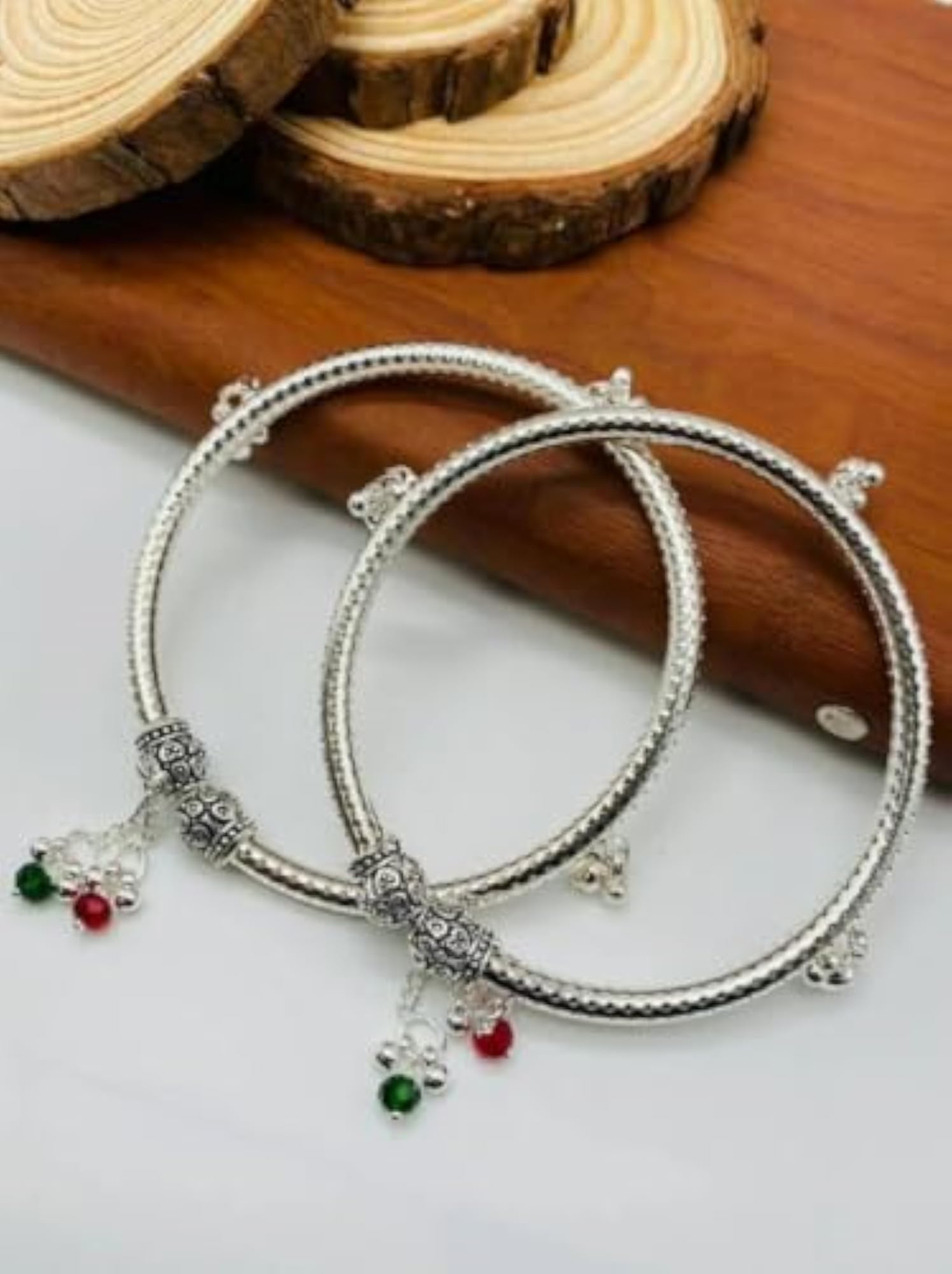 Women's Fancy Oxidized Anklets & Kada Payal Set