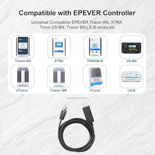 EPEVER CC-USB-RS485-150U Kommunikationskabel RS485 1,5 m für Solar-Controller mit RJ45 (CC-USB-RS485-150U)