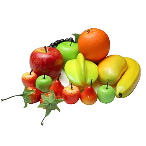 12 Kinds Of Artificial Fruits Pack, 12 Different Fruits In One Set, Fake Fruits For Home Decor, Simulation Fruit Set, Party Chirstmas Decortion, Fruit Modle For Photoshoot Total 16 Pcs #TOP3