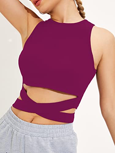 Image of Shasmi Women's & Girl's Black and Orange Solid Ribbed Round Neck Collarless Sleeveless Slim Fit Lace Up Tank Tops (Top 45)