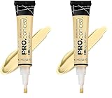 L.A. Girl Pro Conceal HD Concealer, Light Yellow Corrector, 0.28 Ounce (Pack of 2)