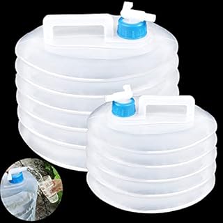 doesnotapply 2 Pack Collapsible Water Container 5L & 10L Water Carrier Camping BPA-Free Water Containers with Tap for Camping Hiking Climbing Fishing Travel Picnic