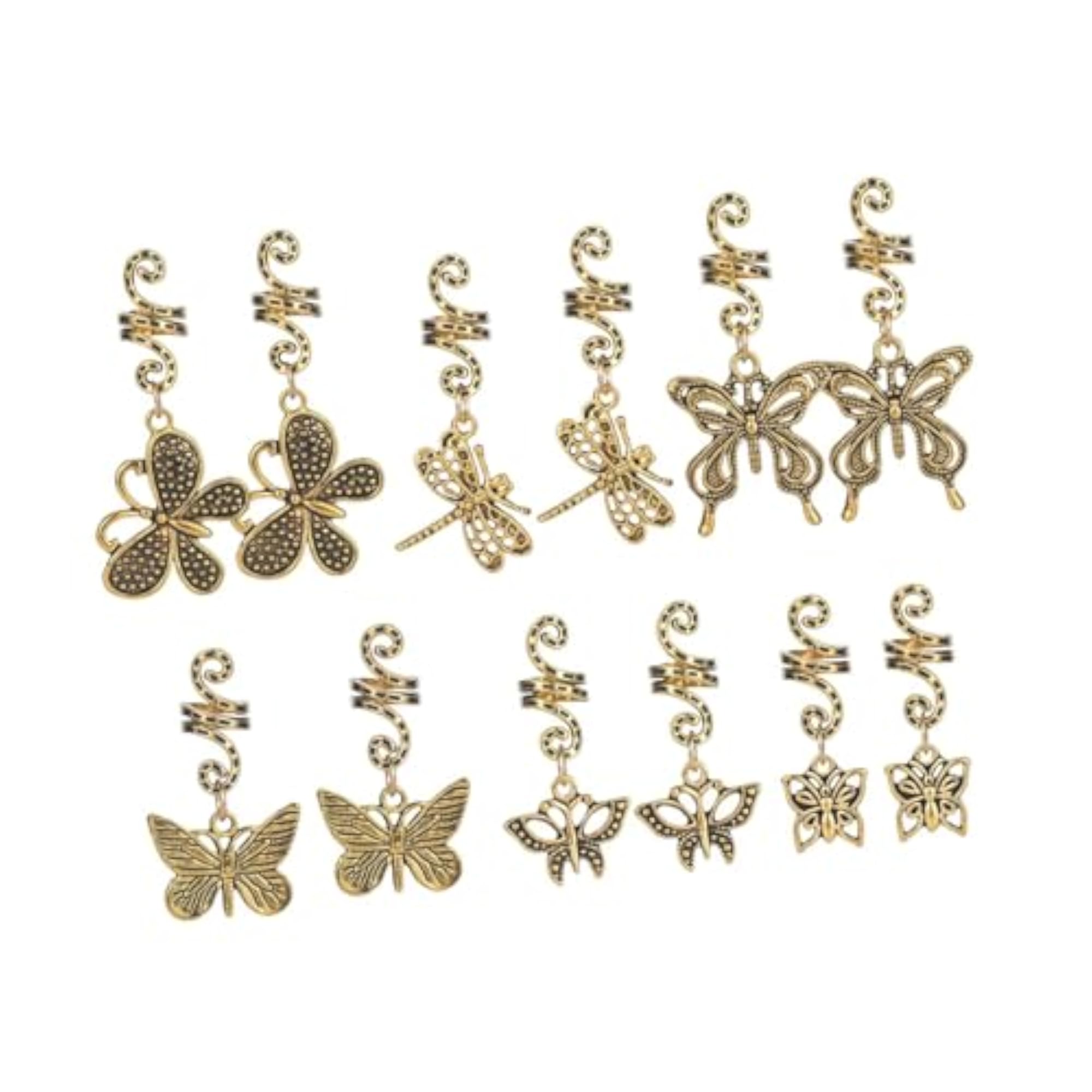 12Pcs Hair Rings for Braids Hair Jewelry Dreadlocks Beads