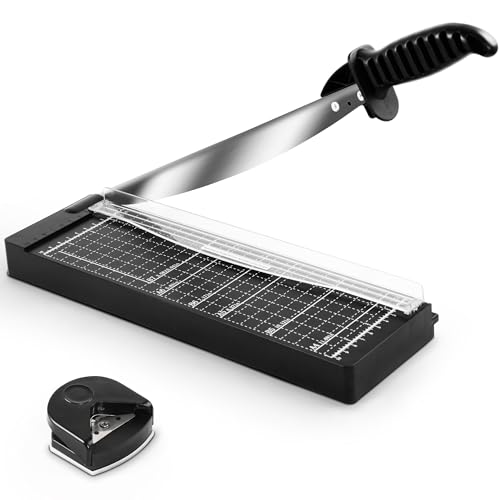 MAKEASY Paper Cutter 12 Inch, 8 Sheet Capacity, Heavy Duty Paper...