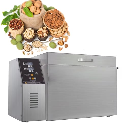 ZOLPINL Tostadora Comercial de café con nueces, 1800 W, tostadora eléctrica de nueces, sésamo y Cacahuete, Capacidad de 2 a 4 kg por Vez, con Temperatura y Tiempo Ajustables, para castañas