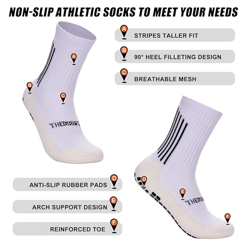 Youth Anti Slip Soccer & Trampoline Socks 4 pk ages 4-103