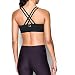 Under Armour Womens Armour Eclipse Low Impact Sports Bra, Black/Metallic Silver, Medium