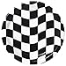 Creative Converting 24 Count Round Dinner Plates, Black and White Check