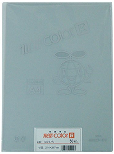 リンテック 色画用紙 ゴークラニューカラーR A4 はいいろ50枚NO240