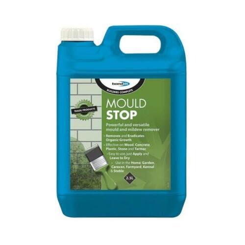Bond It Mould Stop Powerful Mould Mildew Lichen Remover Cleaner 2.5L Clear Liquid Waterbased Non Flammable
