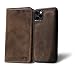 Pegai Personalized Magnetic Distressed Leather iPhone Wallet Case for X/XS / 6 /6S / 6Plus / 6SPlus / 7 Plus / 8 Plus/XR/XS Max Phone Wallet, Easy to Use iPhone Folio Case, McLean Chestnut Brown