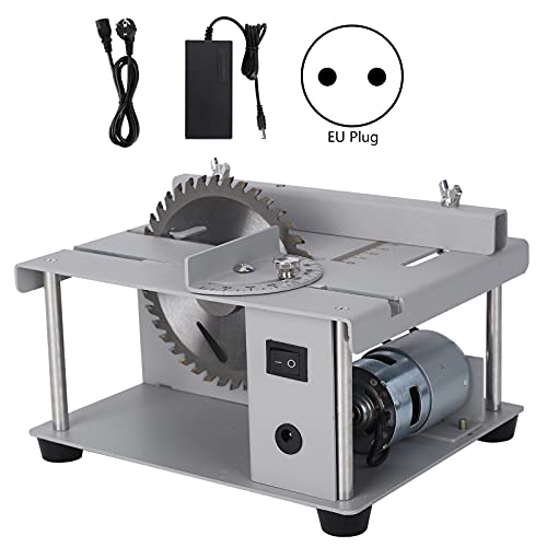 Sierra de mesa Mini máquina de corte duradera multifuncional portátil con regla calibre de inglete para proyectos de bricolaje en el hogar aleación de aluminio 110 mm