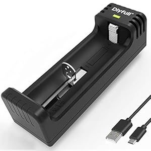 Dlypow USB Smart Battery Charger for Li-ion 18650 26650 21700 16340(RCR123A) 26500 18490 17500 14500 22650 Rechargeable…