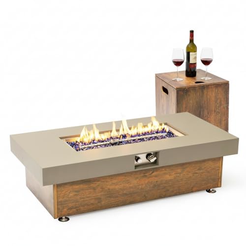 Outdoor Propane Fire Pit with 50,000 BTU & Tank Stand