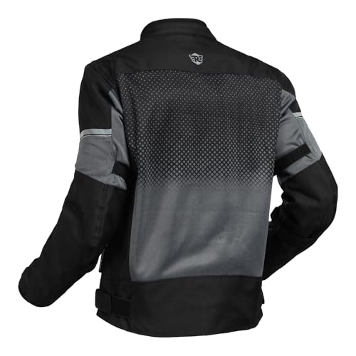 Image of ROYAL ENFIELD HIGH STREET ECO RIDING JACKET|CE level 2 armours at Shoulders & Elbows CE level 2 armour at back, XY CE level 1 armour at Chest|Super soft Neoprene fabric at collar |BLACK M
