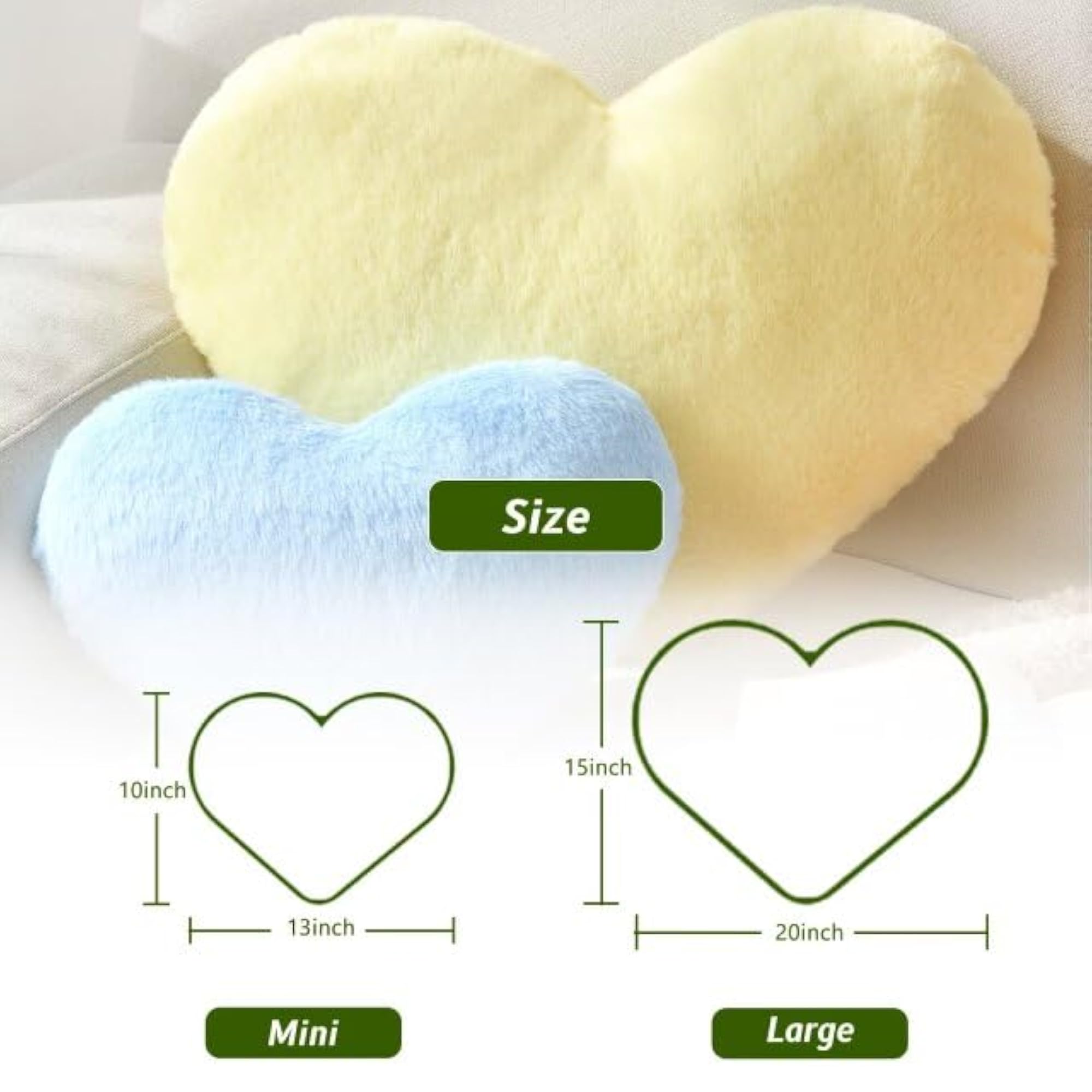 Cute Heart Throw Pillow, Decorative Pillows for Bed