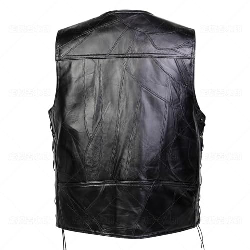 XINMALL Genuine Leather Club Vest
