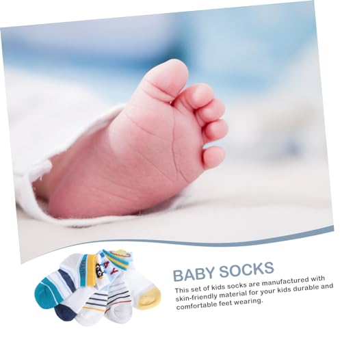 5pairs Thin Socks Cartoon Socks -skid Design for Spring and Years Comfortable and Breathable Boy Girl Footwear2