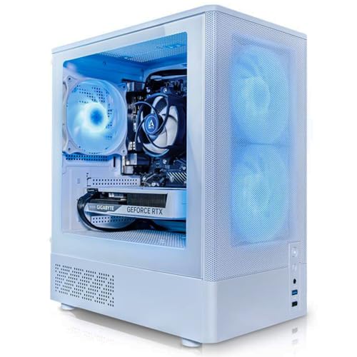 ADMI Gaming PC, AMD Ryzen 5 5500, NVIDIA RTX 5060 8GB, 16GB DDR4, 1TB NVMe, WiFi, F3 RGB Case (White), Windows 11