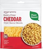 Amazon Fresh, Plant Based Shredded Cheddar Cheese, 8 Oz