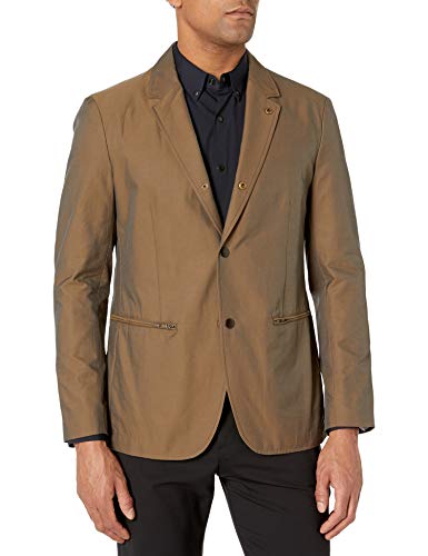 John Varvatos Star USA Men's Justin 2 to 4 Button 1/2 Lined Soft Jacket, Sandstone, 42