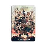 Vinland Saga Anime Poster Tin Sign Vintage Metal Pub Club Cafe bar Home Wall Art Decoration Poster...