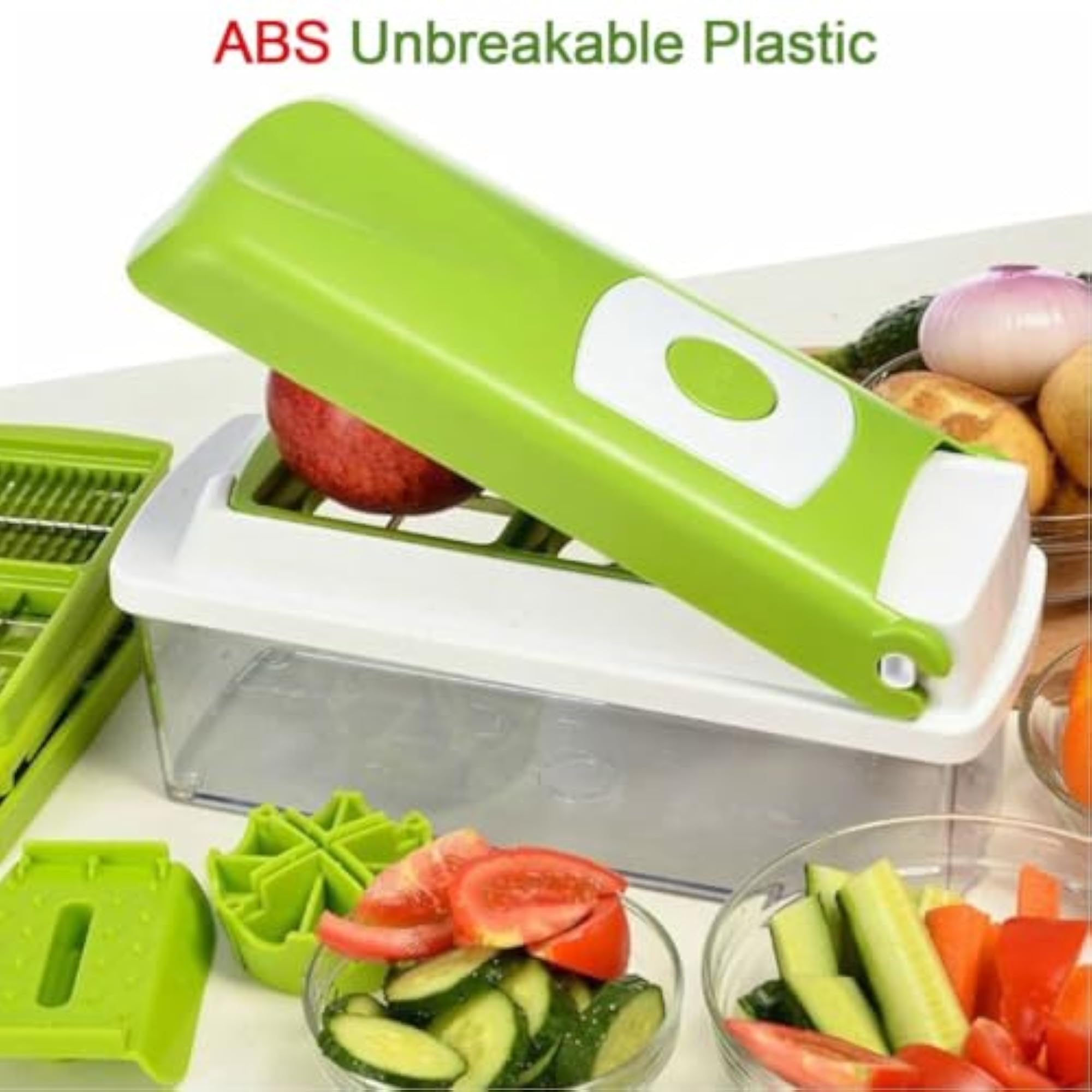 Plastic 13-in-1 Manual Vegetable Grater and Slicer