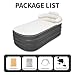 Crossing King Inflatable Bathtub, Portable Bathtub Adult with Electric Air Pump, Freestanding Foldable Spa Tub with Backrest Cup Holder for Indoor Outdoor, Easy to Inflate＆Drain (Gray)